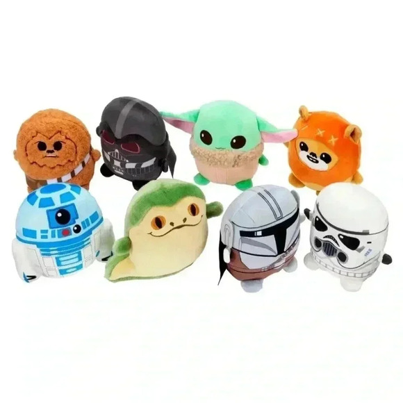 Disney 100 Star Wars Cuutopia 5” Plush 8-Pack - Darth Vader/Chewbacca/R2D2 NEW! - Picture 2 of 7